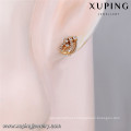 92471 Xuping fancy wholesale 18k gold plated white stone stud earring